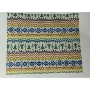 Old Navy NWT 50"w x 56"L Rainbow Fair Isle Nordic CoZy Fleece Throw Blanket